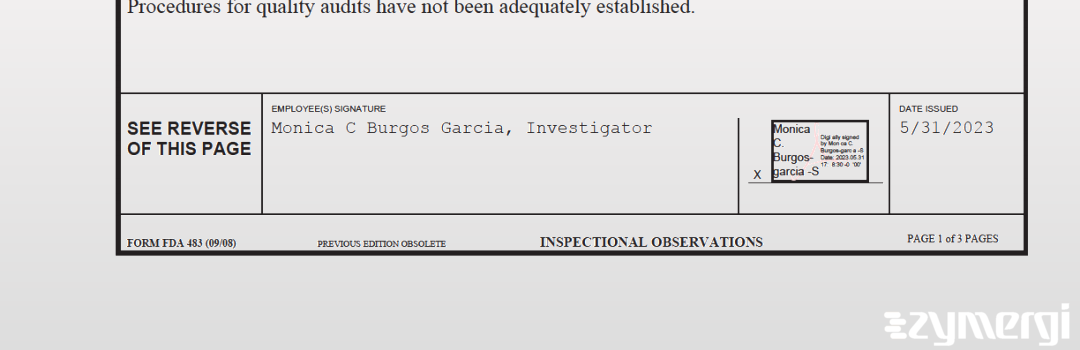 Monica C. Burgos Garcia FDA Investigator Burgos Garcia, Monica C FDA Investigator 