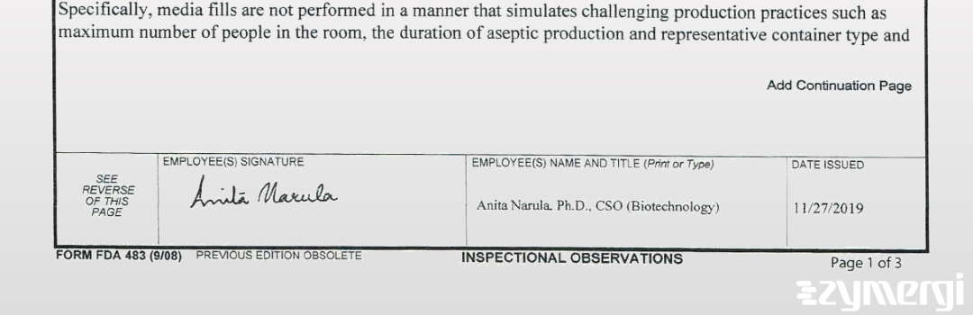 Anita Narula FDA Investigator 