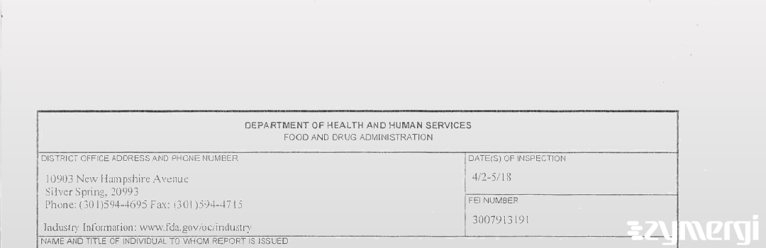 FDANews 483 NINGBO HECAI MEDICAL EQUIPMENT CO. LTD. Apr 5 2018 top