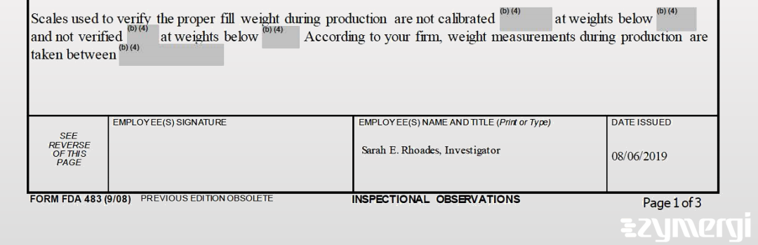 Sarah E. Rhoades FDA Investigator