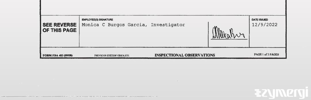 Monica C. Burgos Garcia FDA Investigator Burgos Garcia, Monica C FDA Investigator 