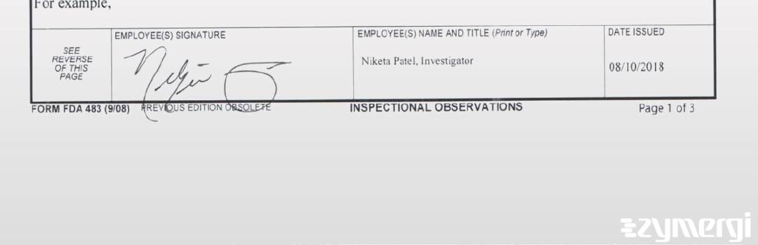 Niketa Patel FDA Investigator