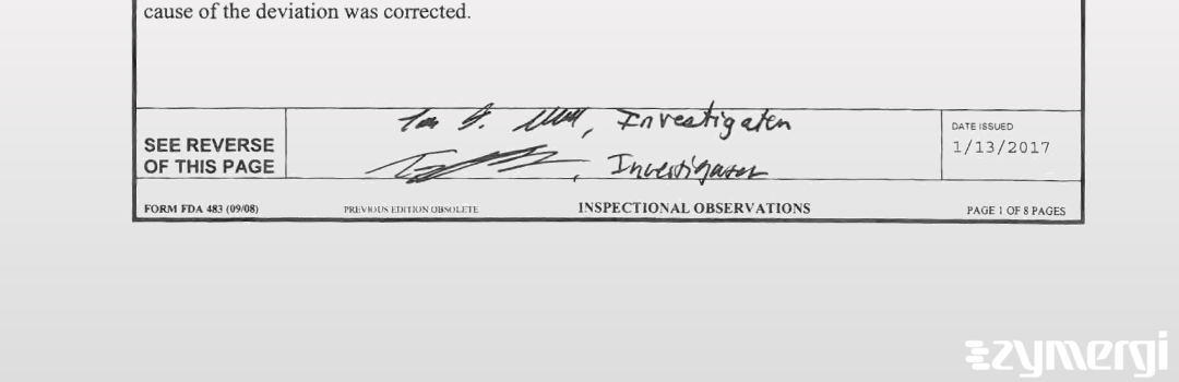 Tara M. Pianko FDA Investigator Tara A. Marshall FDA Investigator