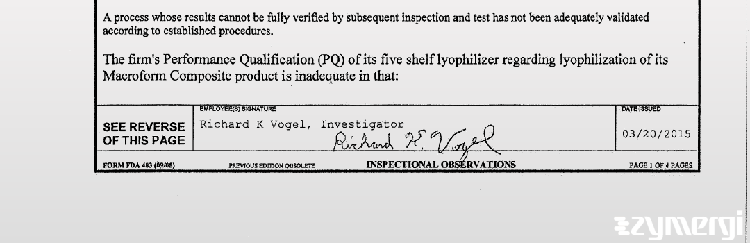 Richard K. Vogel FDA Investigator