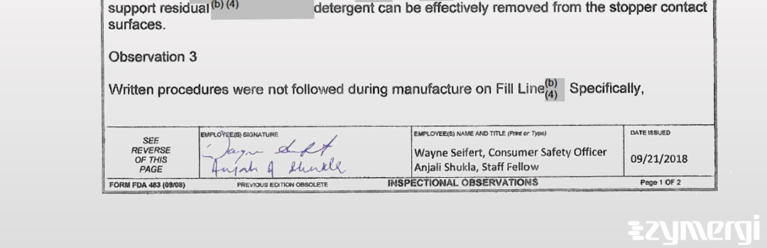 Wayne E. Seifert FDA Investigator