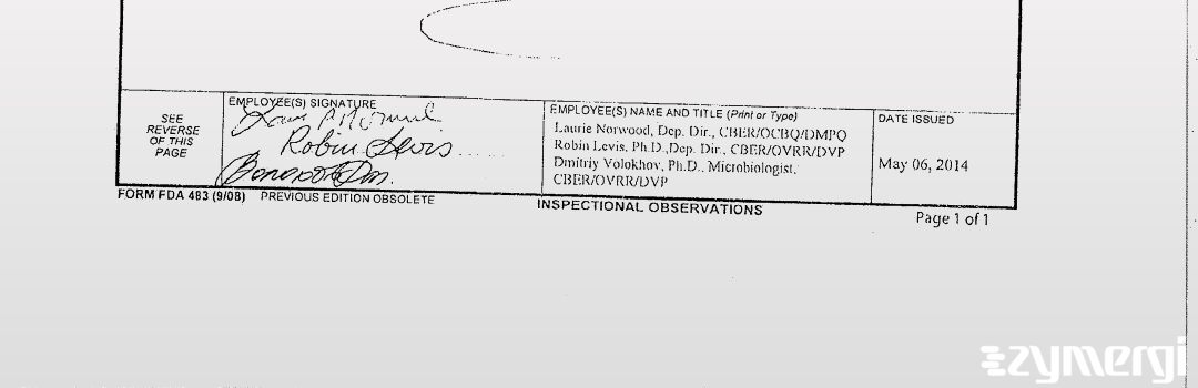 Laurie P. Norwood FDA Investigator Marion Michaelis FDA Investigator