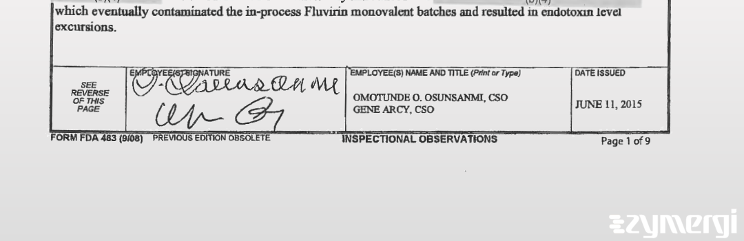 Gene D. Arcy FDA Investigator Omotunde O. Osunsanmi FDA Investigator 