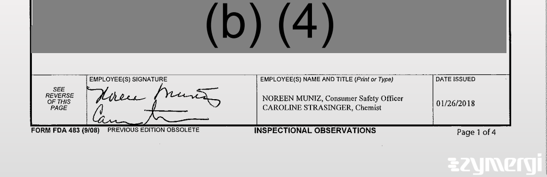 Noreen Muniz FDA Investigator Caroline Strasinger FDA Investigator 