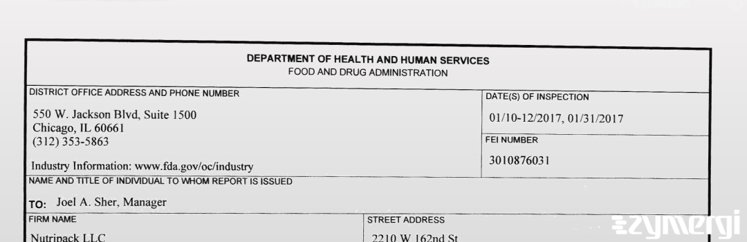 FDANews 483 Nutripack LLC Feb 14 2017 top