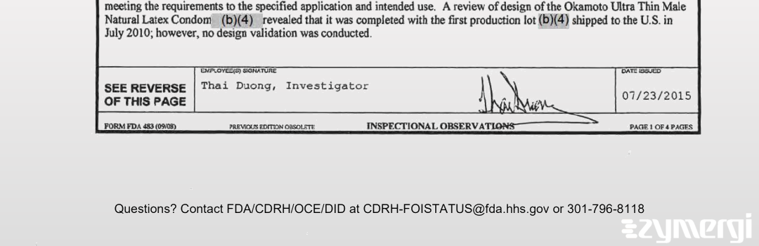 Thai T. Duong FDA Investigator