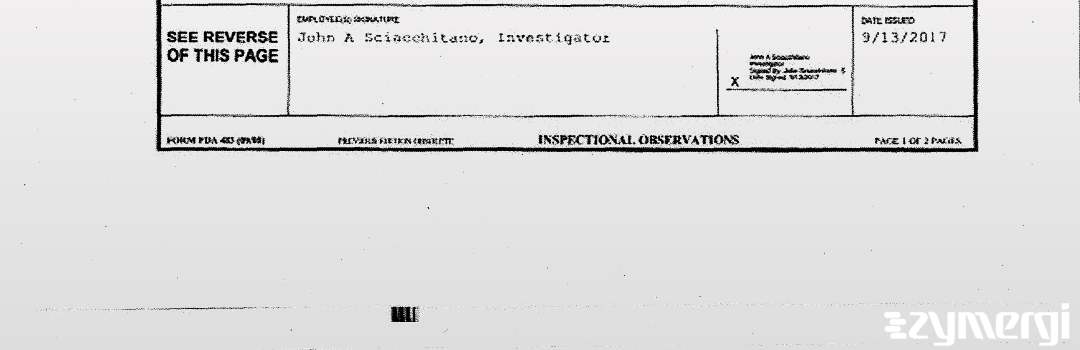John A. Sciacchitano FDA Investigator