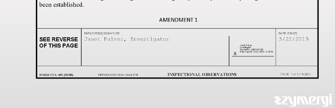 Janet Pulver FDA Investigator