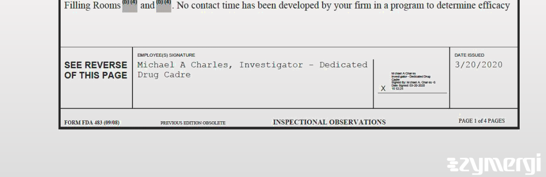 Michael A. Charles FDA Investigator