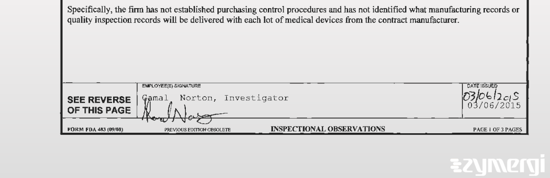 Gamal A. Norton FDA Investigator 