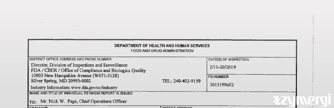 FDANews 483 Oxford Biomedica (UK) Limited Feb 20 2019 top