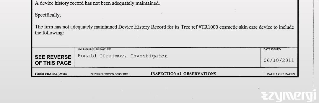 Ronald Ifraimov FDA Investigator