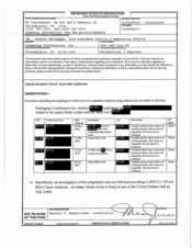 FDAzilla FDA 483 Packaging Coordinators, Philadelphia | March 2014