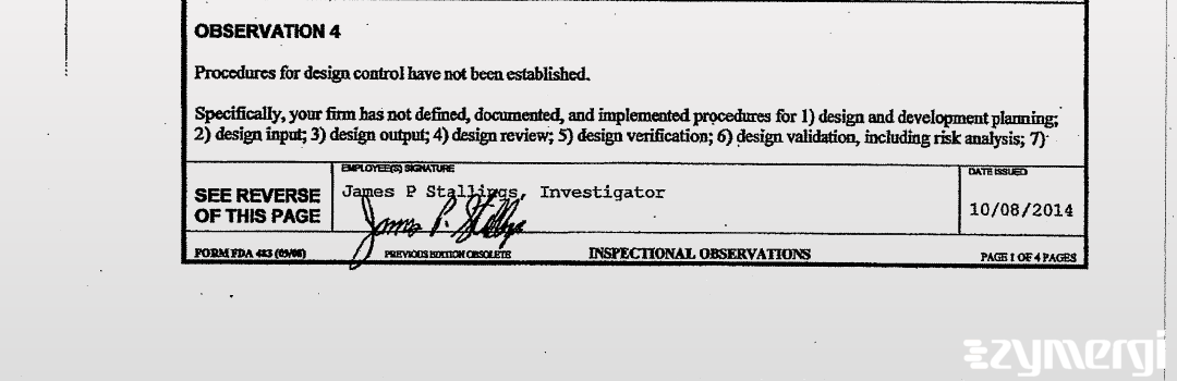 James P. Stallings FDA Investigator