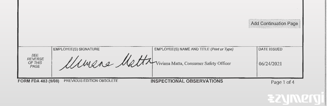 Viviana Matta FDA Investigator