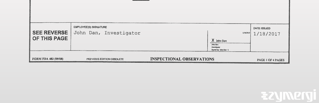 John Dan FDA Investigator