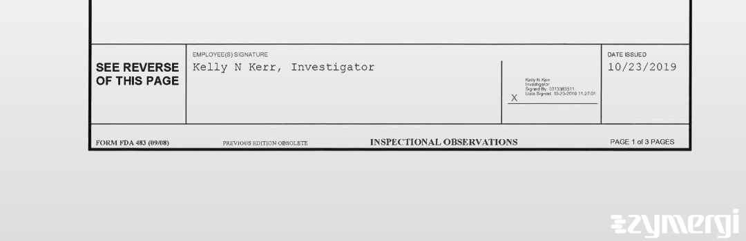 Kelly N. Kerr FDA Investigator 