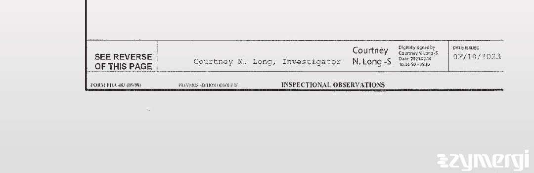 Courtney N. Long FDA Investigator