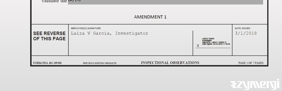 Laiza V. Garcia FDA Investigator