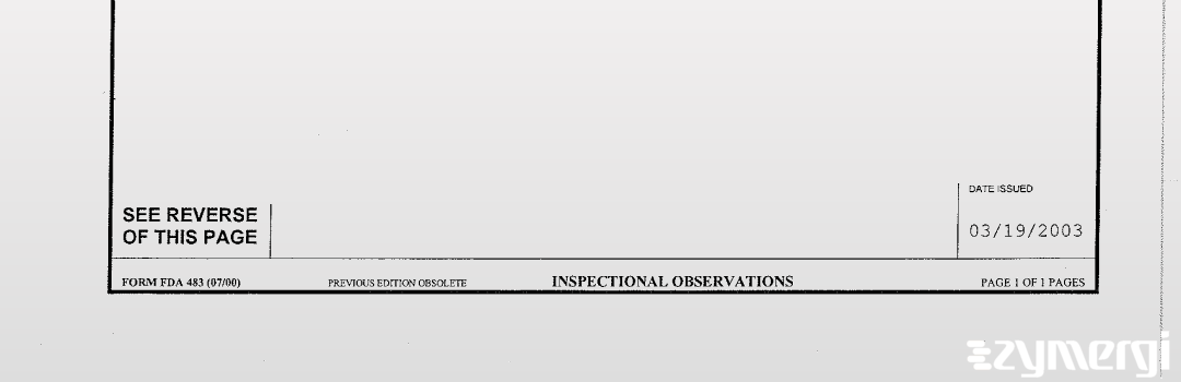Peter M. Trunk FDA Investigator Mercedes G. Castillo FDA Investigator Winston R. Alejo FDA Investigator