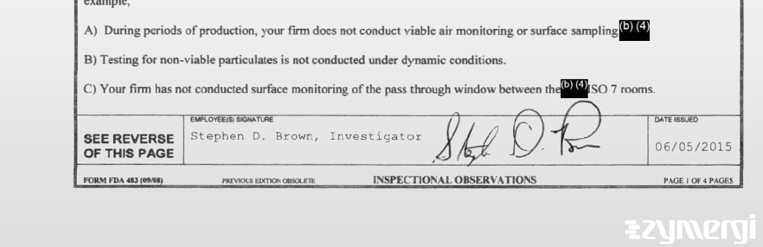 Stephen D. Brown FDA Investigator 