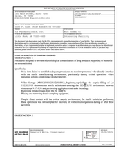 FDA 483 Pharmaceuticals, Little Rock | October 2025