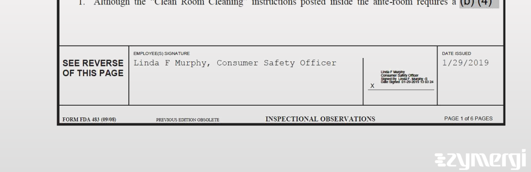 Linda F. Murphy FDA Investigator