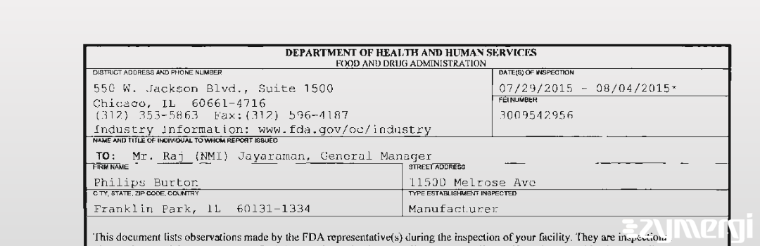 FDANews 483 Philips Burton Aug 4 2015 top