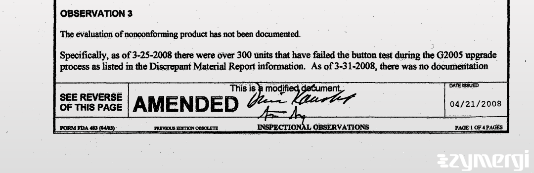 Stephen R. Souza FDA Investigator Dennis G. Kawabata FDA Investigator 