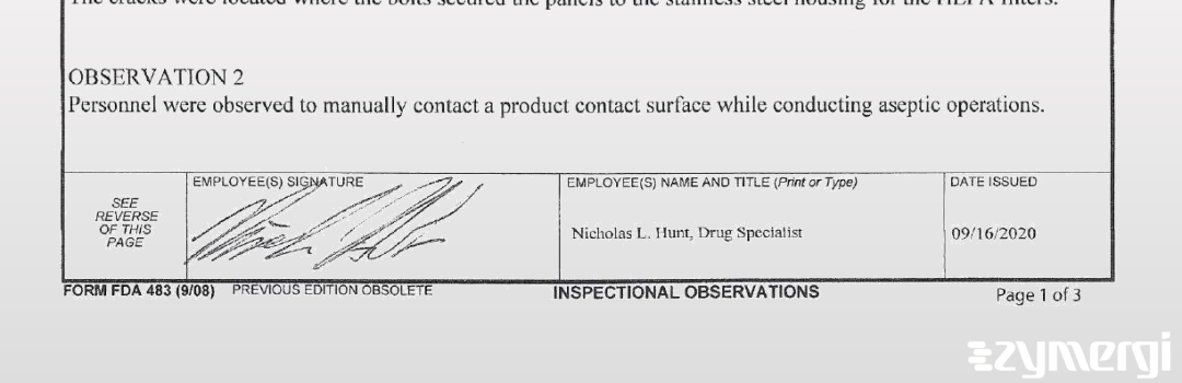Nicholas L. Hunt FDA Investigator