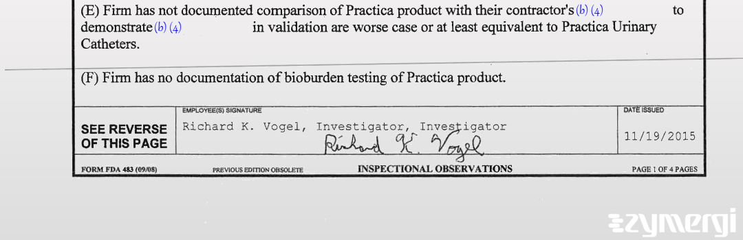 Richard K. Vogel FDA Investigator 