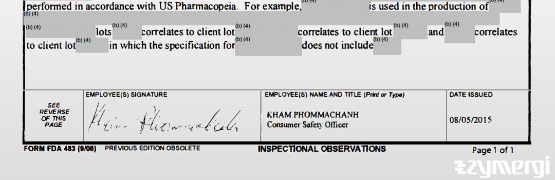 Kham Phommachanh FDA Investigator 