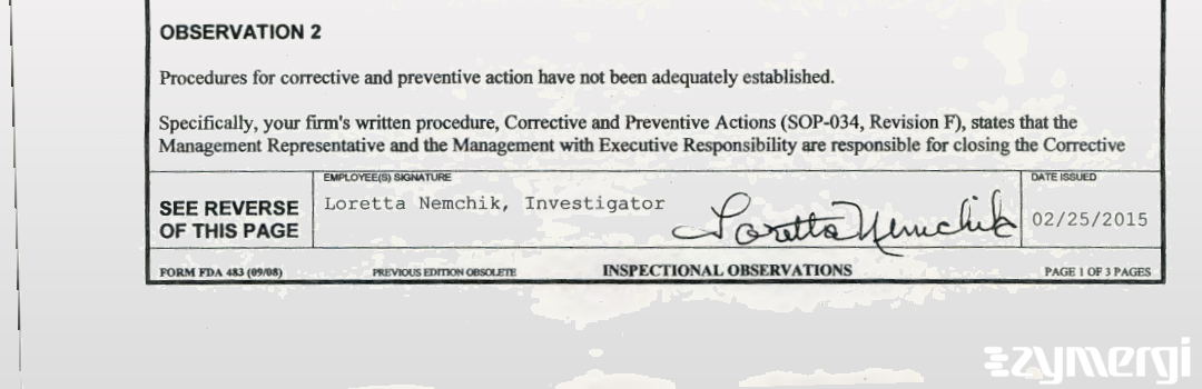 Loretta Nemchik FDA Investigator 