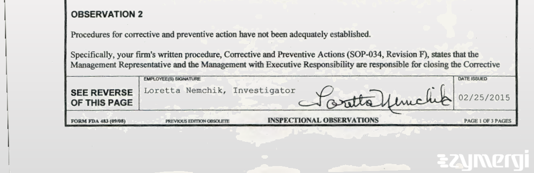 Loretta Nemchik FDA Investigator