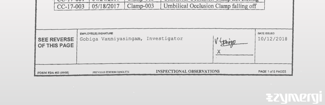 Gobiga Vanniyasingam FDA Investigator 