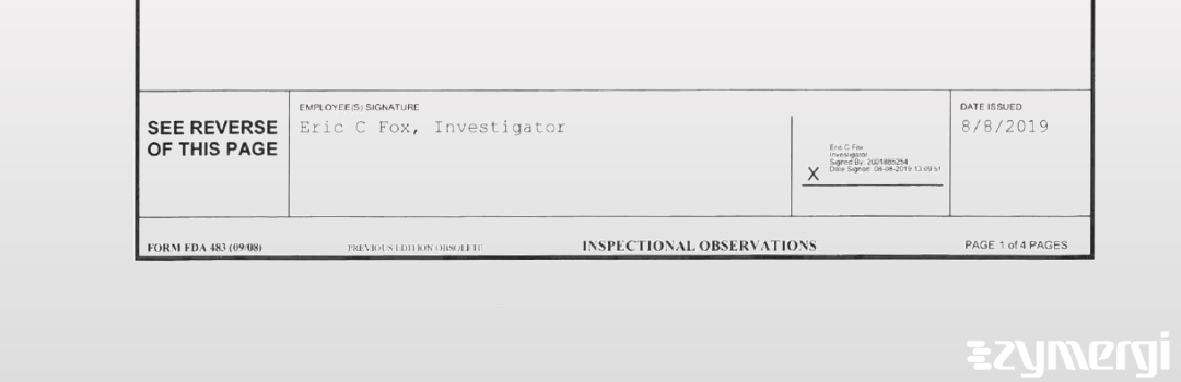 Eric C. Fox FDA Investigator 