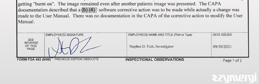 Stephen D. Eich FDA Investigator