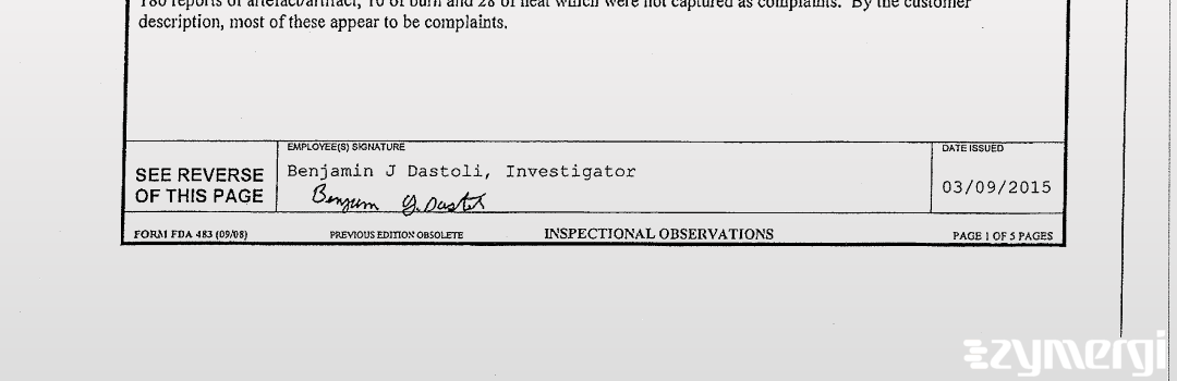 Benjamin J. Dastoli FDA Investigator