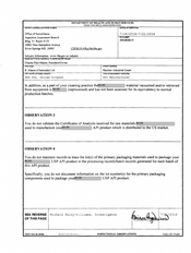 FDAzilla FDA 483 R. Mason (Chemicals, Stanley | July 2016