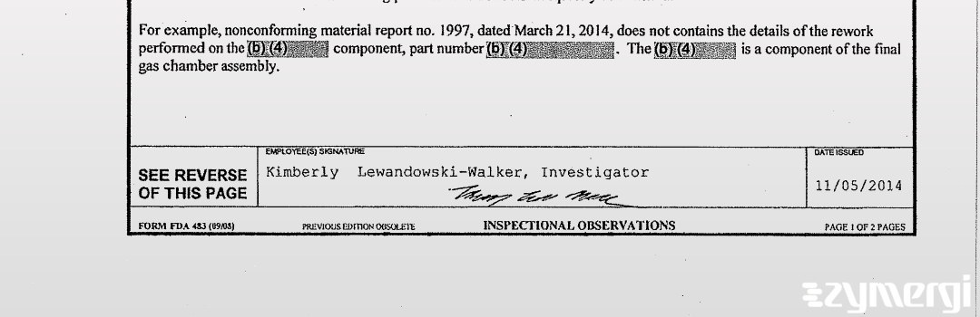 Kimberly Lewandowski-Walker FDA Investigator