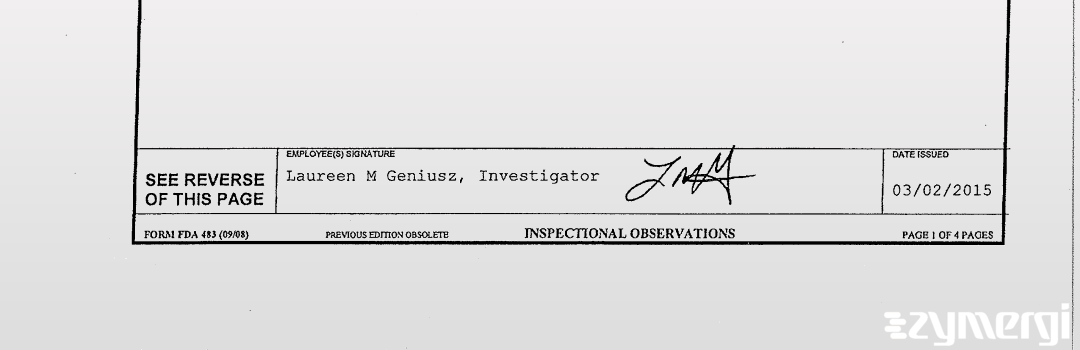 Laureen M. Geniusz FDA Investigator