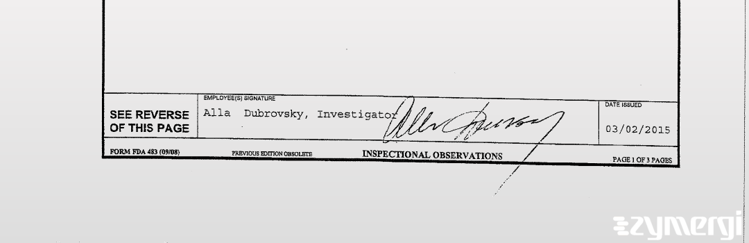 Alla Dubrovsky FDA Investigator