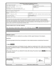 FDAzilla FDA 483 Ravi K. Moparty, MD, Houston | December 2021