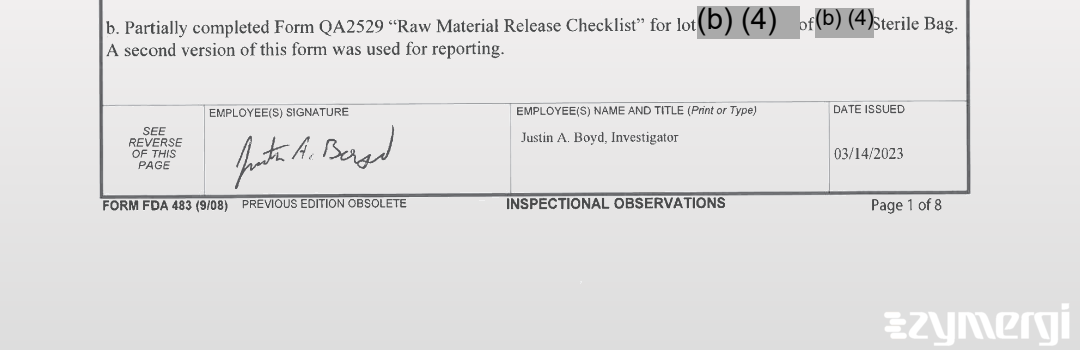 Justin A. Boyd FDA Investigator 