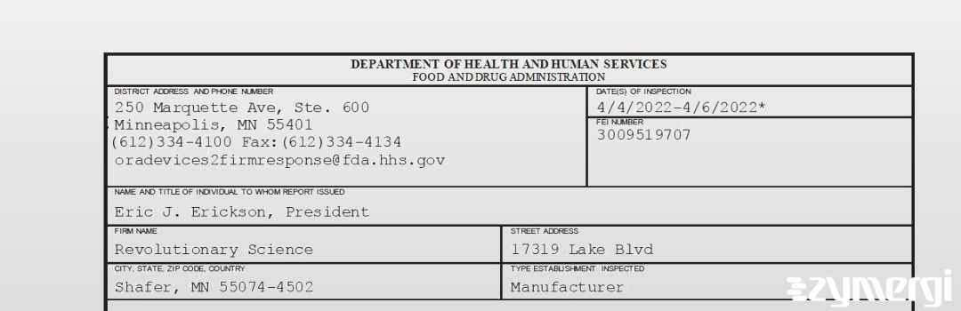 FDANews 483 Revolutionary Science Apr 6 2022 top