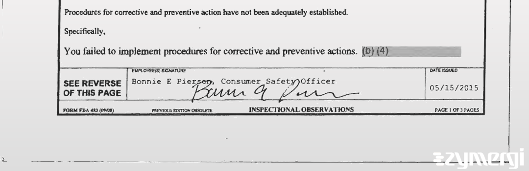 Bonnie E. Pierson FDA Investigator Bonnie E. Conley FDA Investigator 